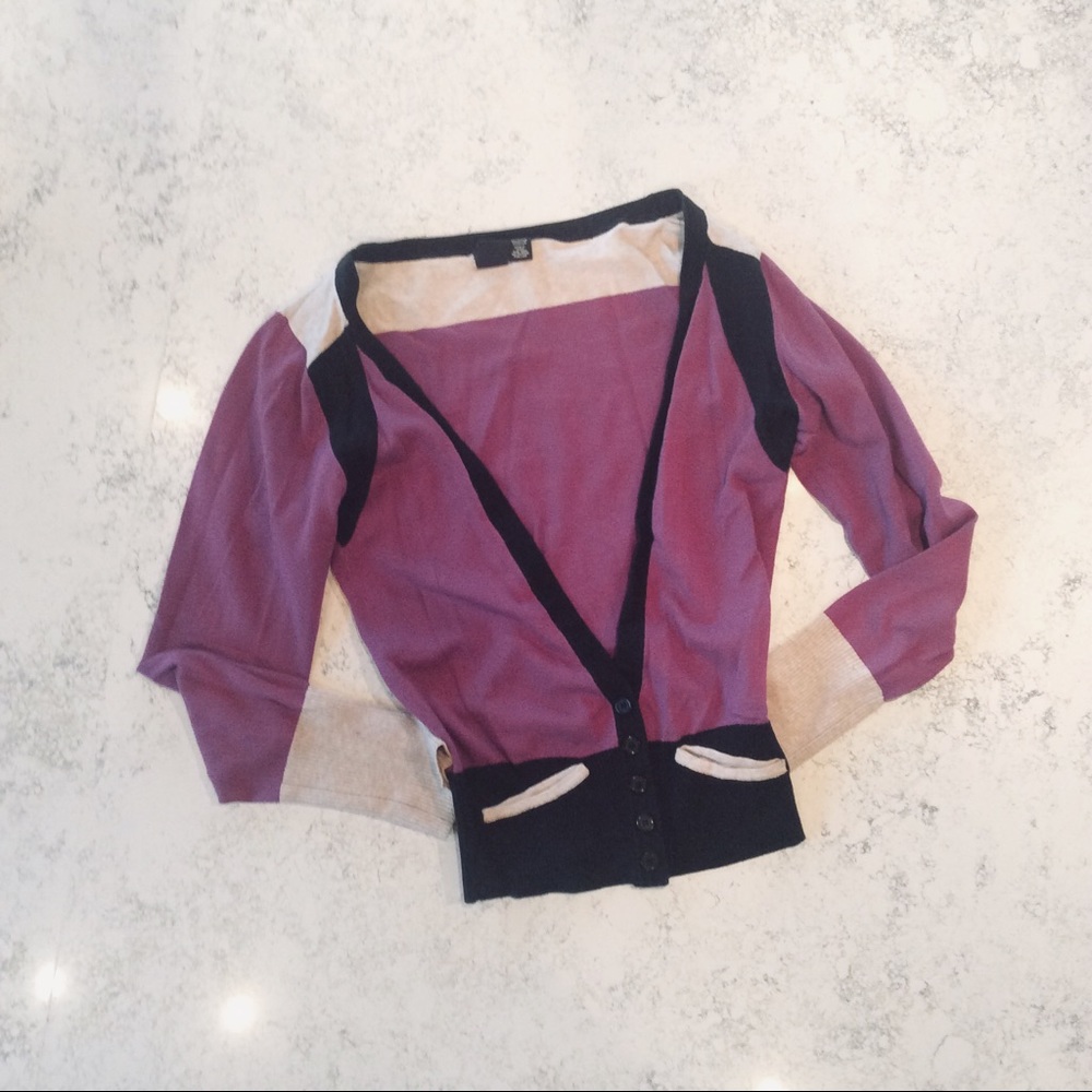 Anthropologie Purple Cardigan - L